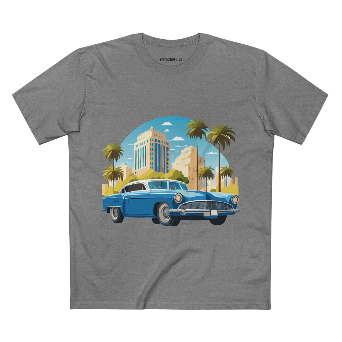 Retro Car Vintage Graphic Tee Staple Unisex 100 Cotton Tee Shirt - RC-23