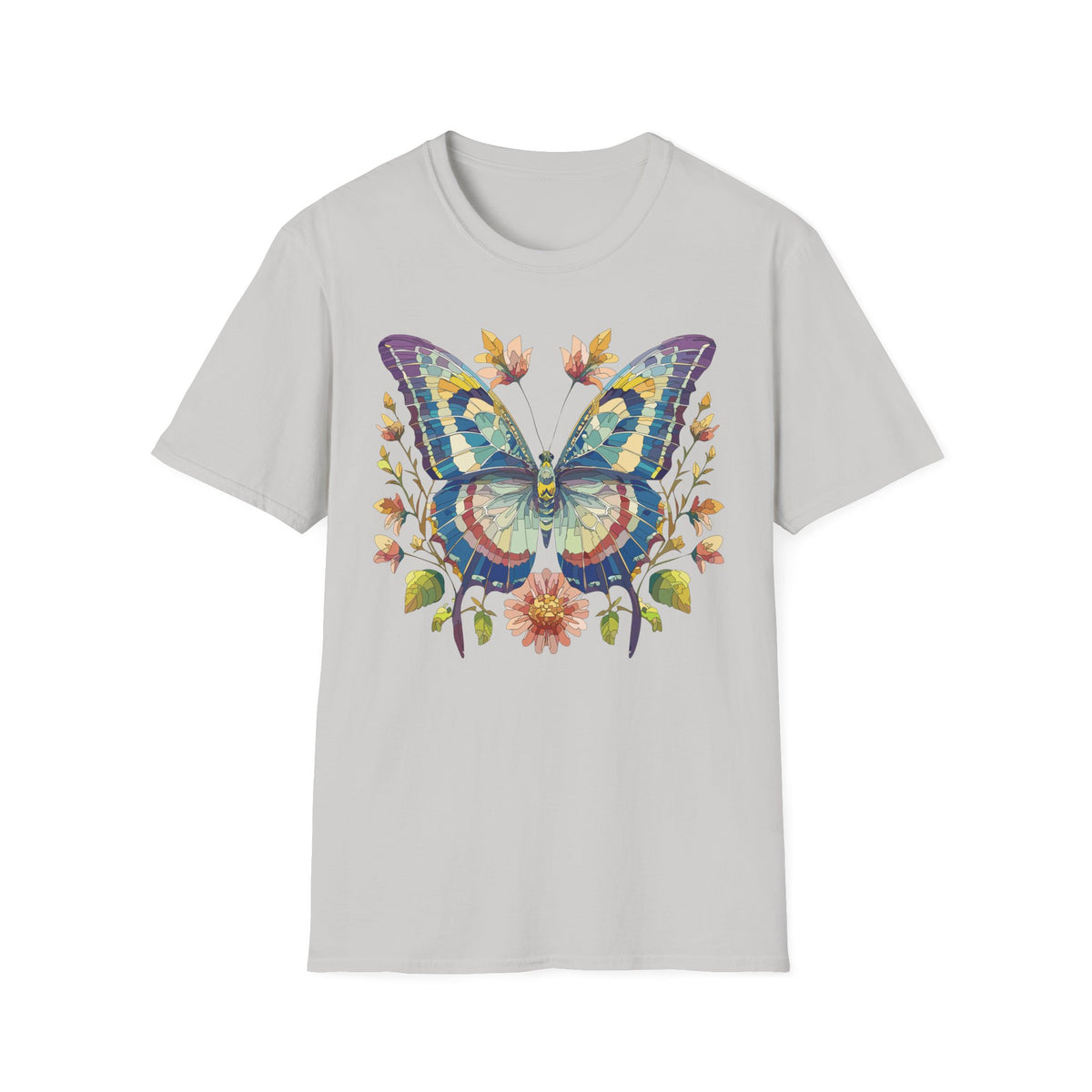 Colorful Watercolor Butterfly T-Shirt | Floral Wings Boho Nature Graphic Tee Unisex 100 Cotton Gildan T-Shirt