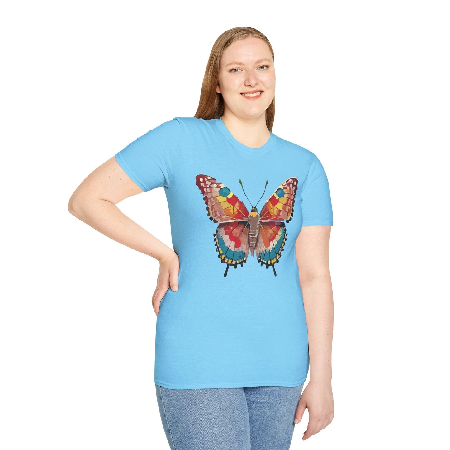 Butterfly Shirt Unisex Monarch Tee Softstyle 100 Percent Ring Spun Cotton Quality Gildan 64000