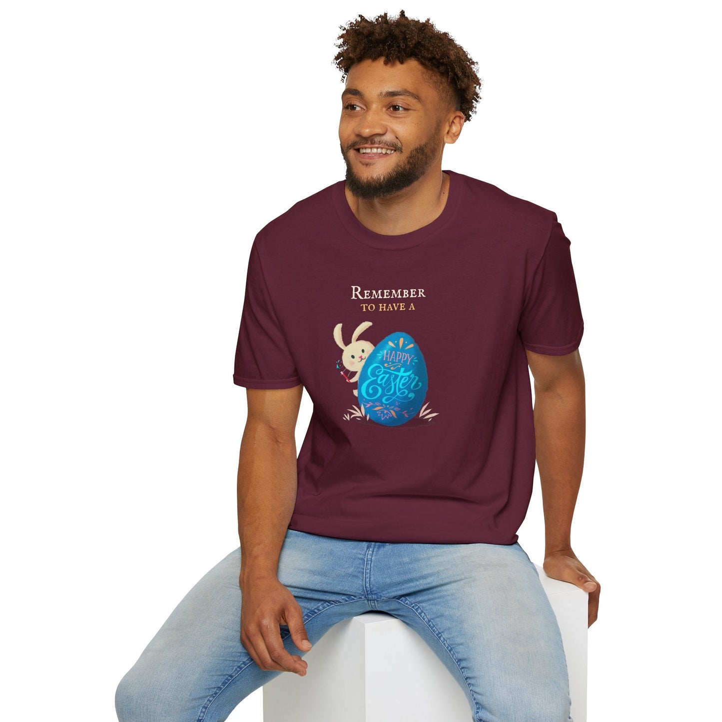 Easter Bunny Egg T Shirt Unisex Softstyle Tee With Easter Signature Prints And Design