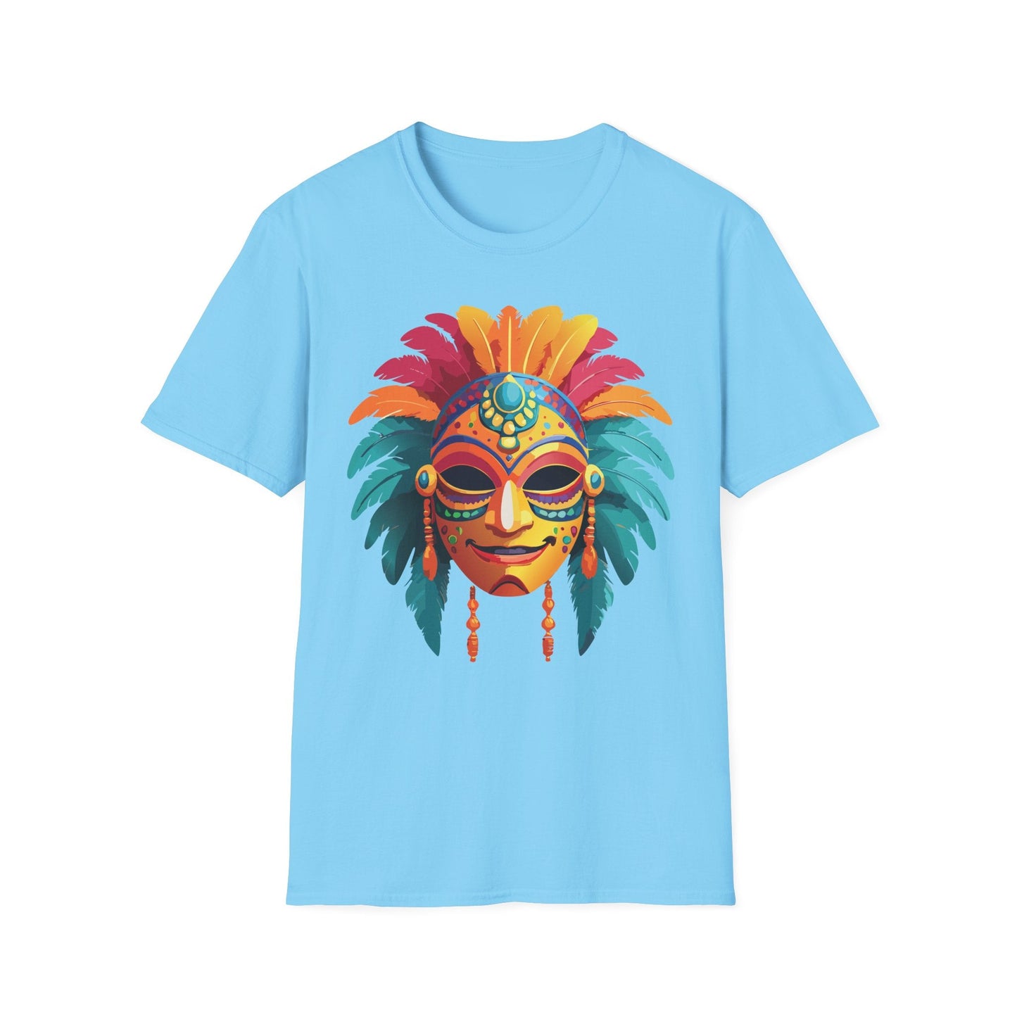 Mask Tee Shirt Unisex Softstyle Gildan 64000 100 Percent Ring Spun Cotton Masquerade Tee