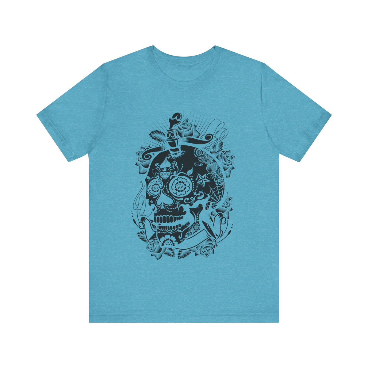 Camiseta unisex de algodón con calavera