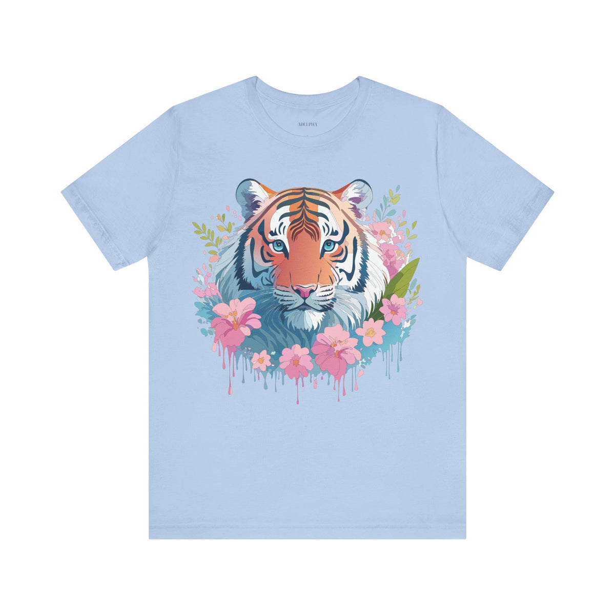Tiger Graphic Unisex Cotton Bella+Canvas Tee with Art Animal Design e149