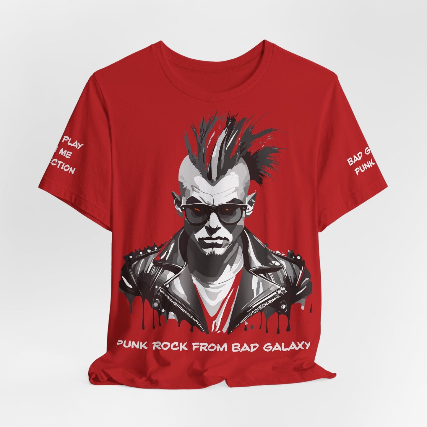 Punk Rock Tee Shirt From Bad Galaxy Made To Order 100 Percent Cotton Eco Friendly Inks