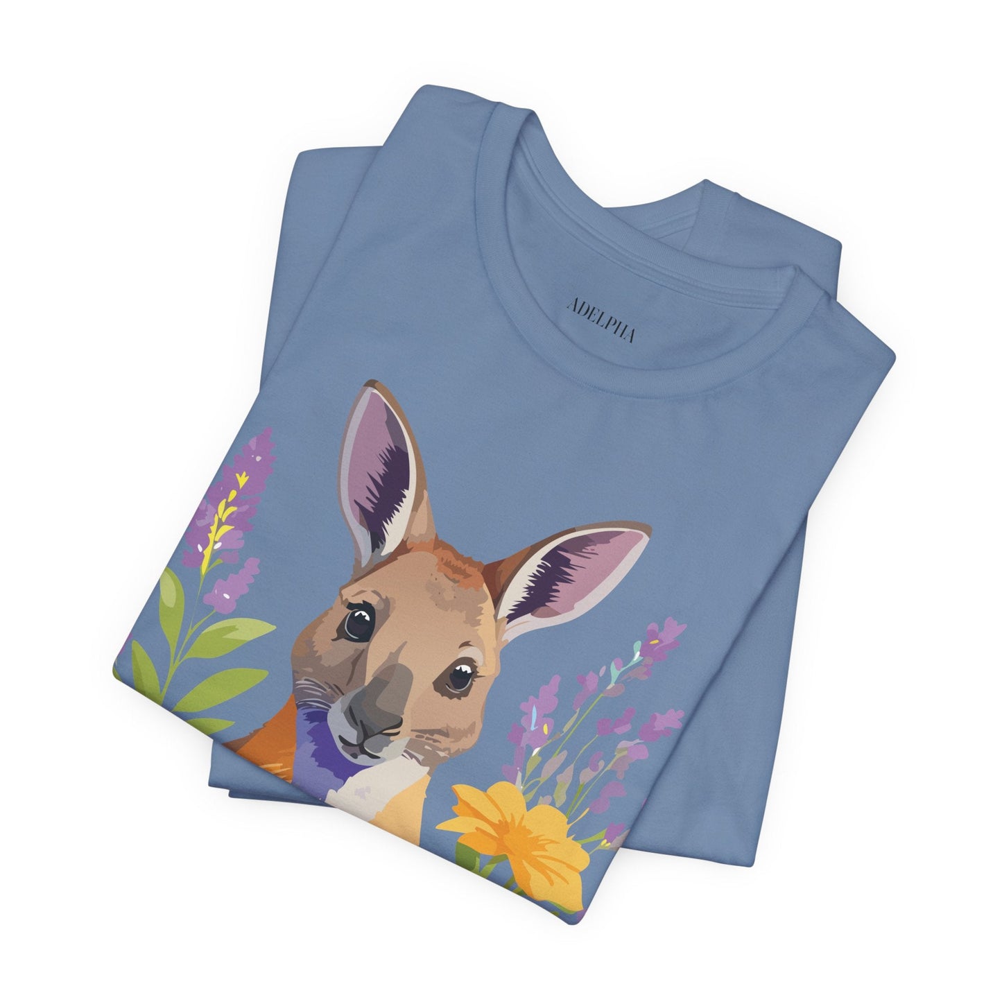 Kangaroo Graphic Unisex 100 Cotton Vintage Animal Artwork Tee 1