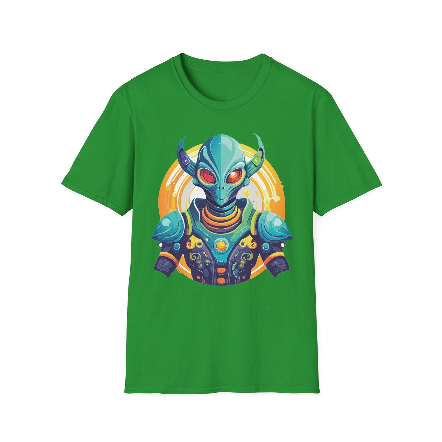 Alien T Shirt Cosmos Design Unisex Softstyle Cotton Tee With Aliens Art Graphic Print