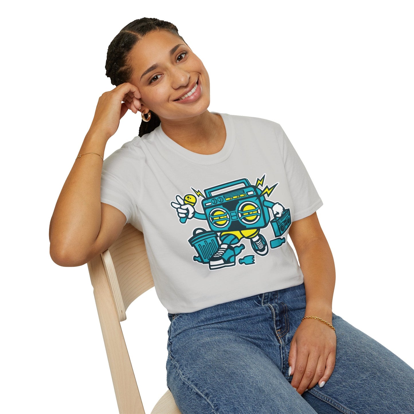 Cartoon T Shirt Animation Tee Funny Unisex Gildan Softstyle 64000 100 Percent Ring Spun Cotton