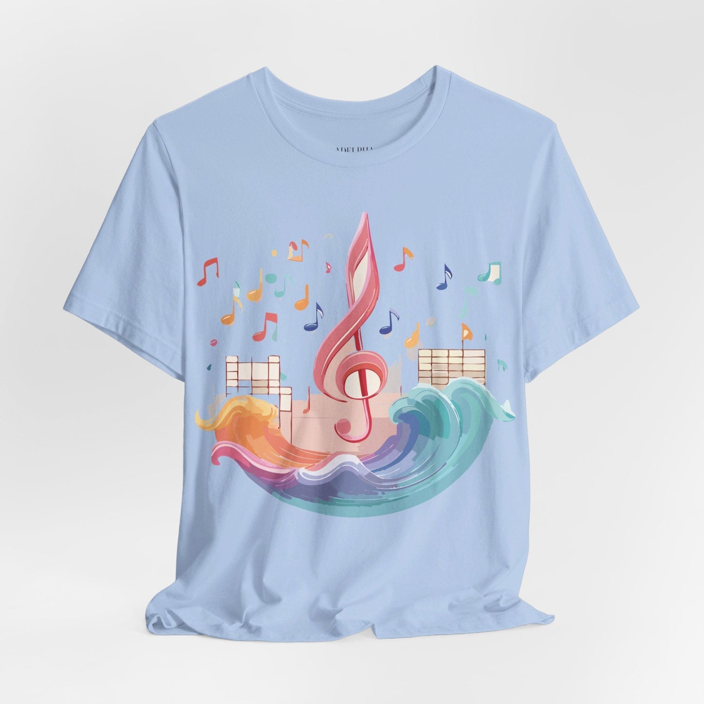 Music Graphic Unisex 100 Cotton Vintage Art with Musical Elements Tee 30