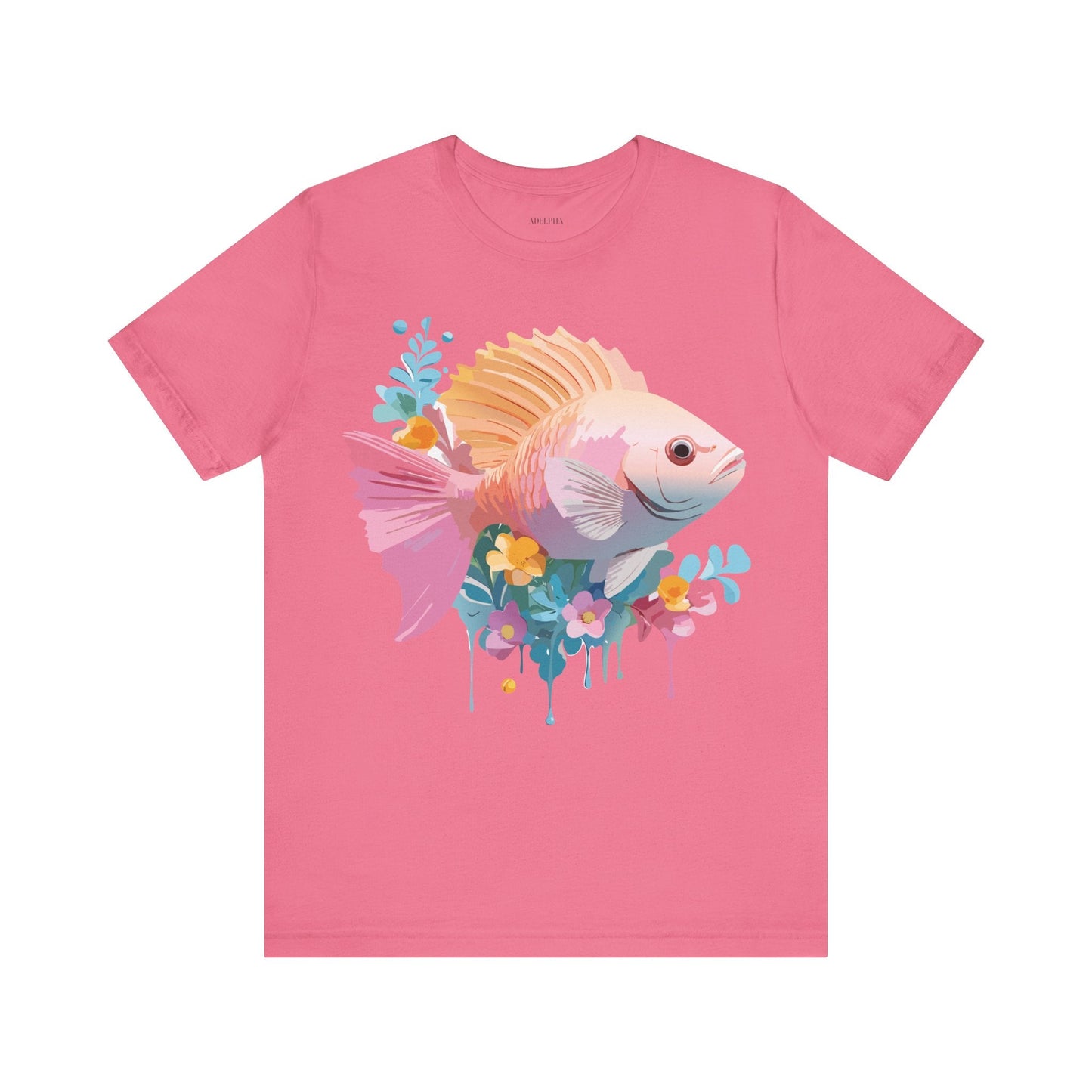 Adelpha Fish Shirt Unisex Graphic Tee With Vintage Inspired Artwork Short Sleeve