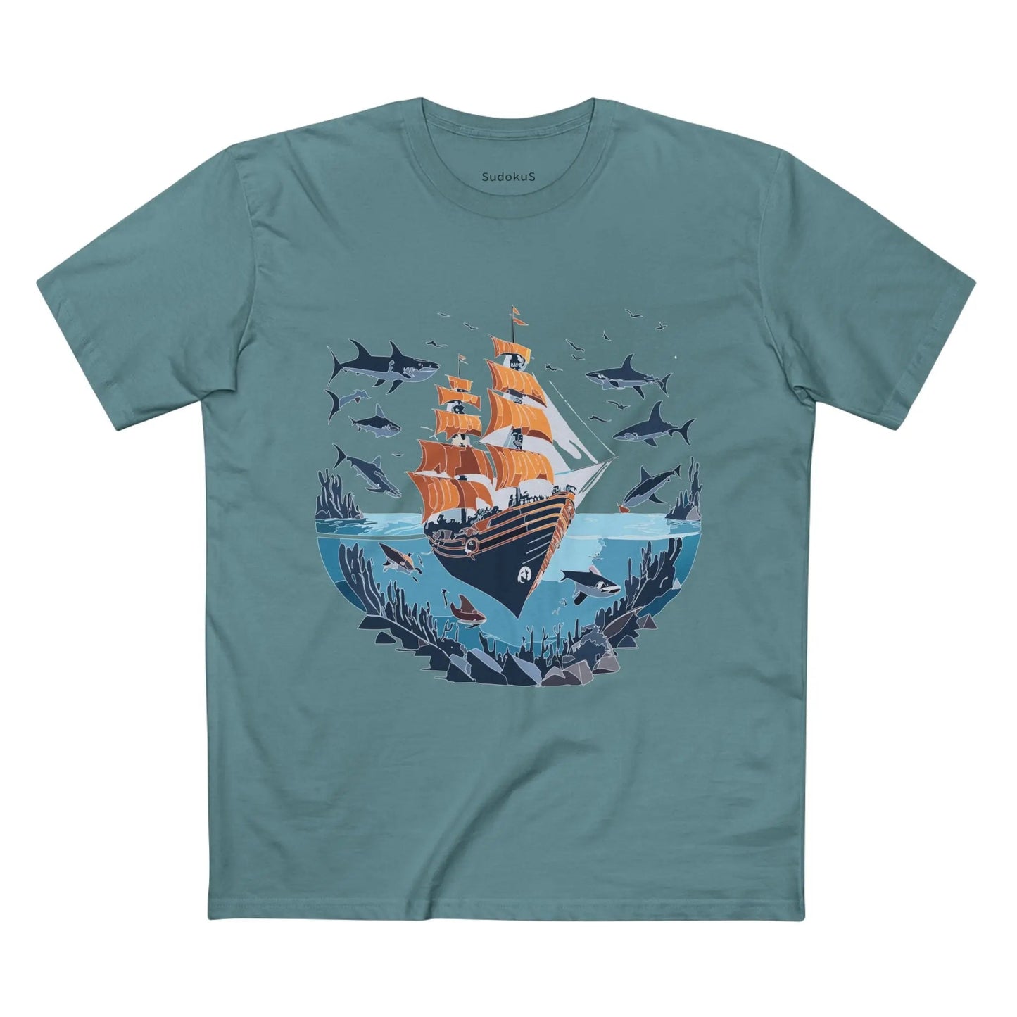 Ocean Coast Graphic Unisex 100 Cotton Staple Tee 30