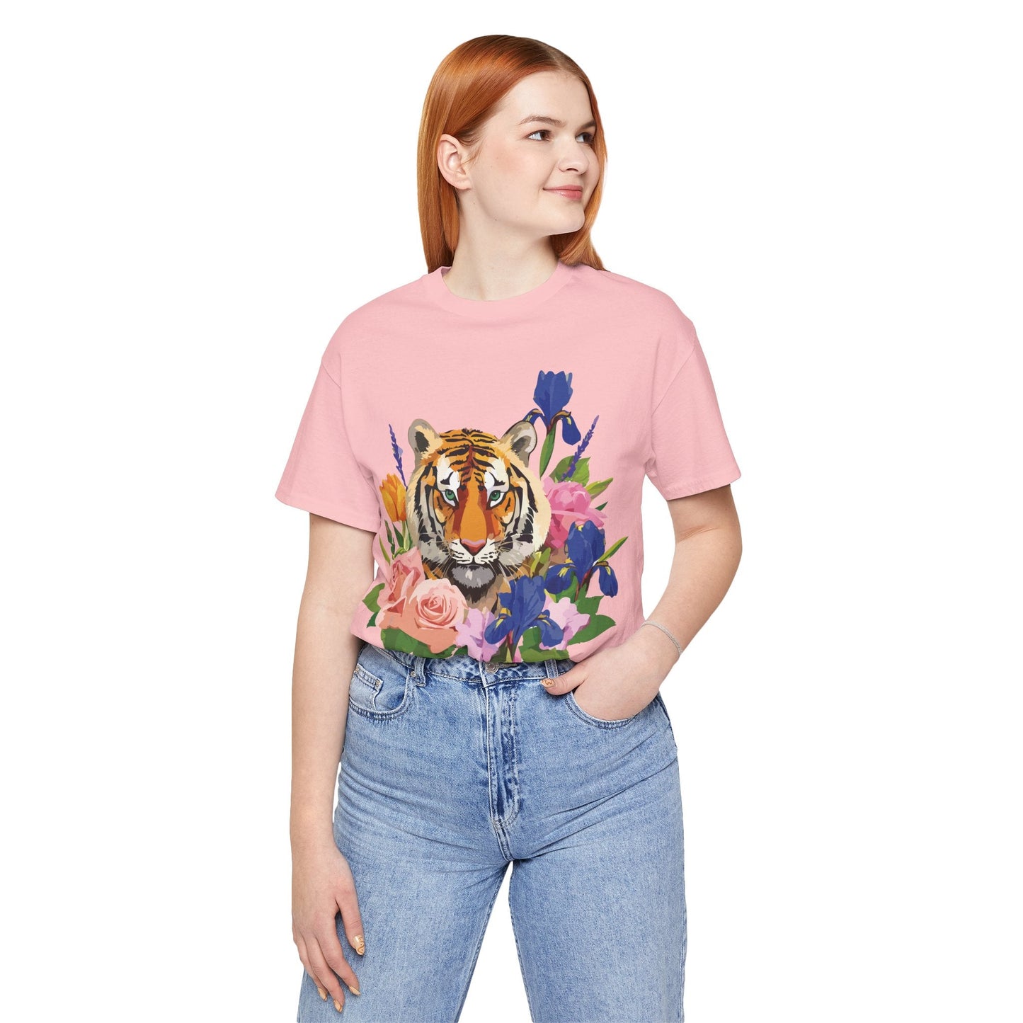 Tiger Graphic Unisex 100 Cotton Vintage Art with Animal Tee 8