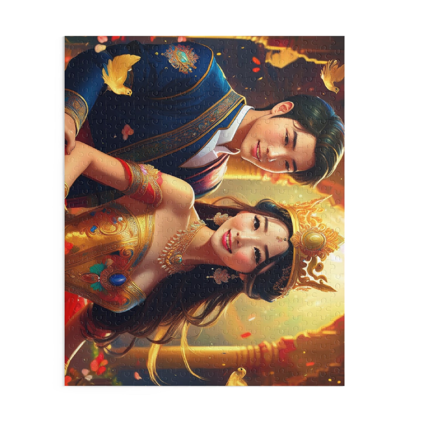 Prince and Princess Puzzle 500-Chipboard Pieces in Box | Kids Puzzles Size: 16" x 20",  Ages 9+ and Family pn35