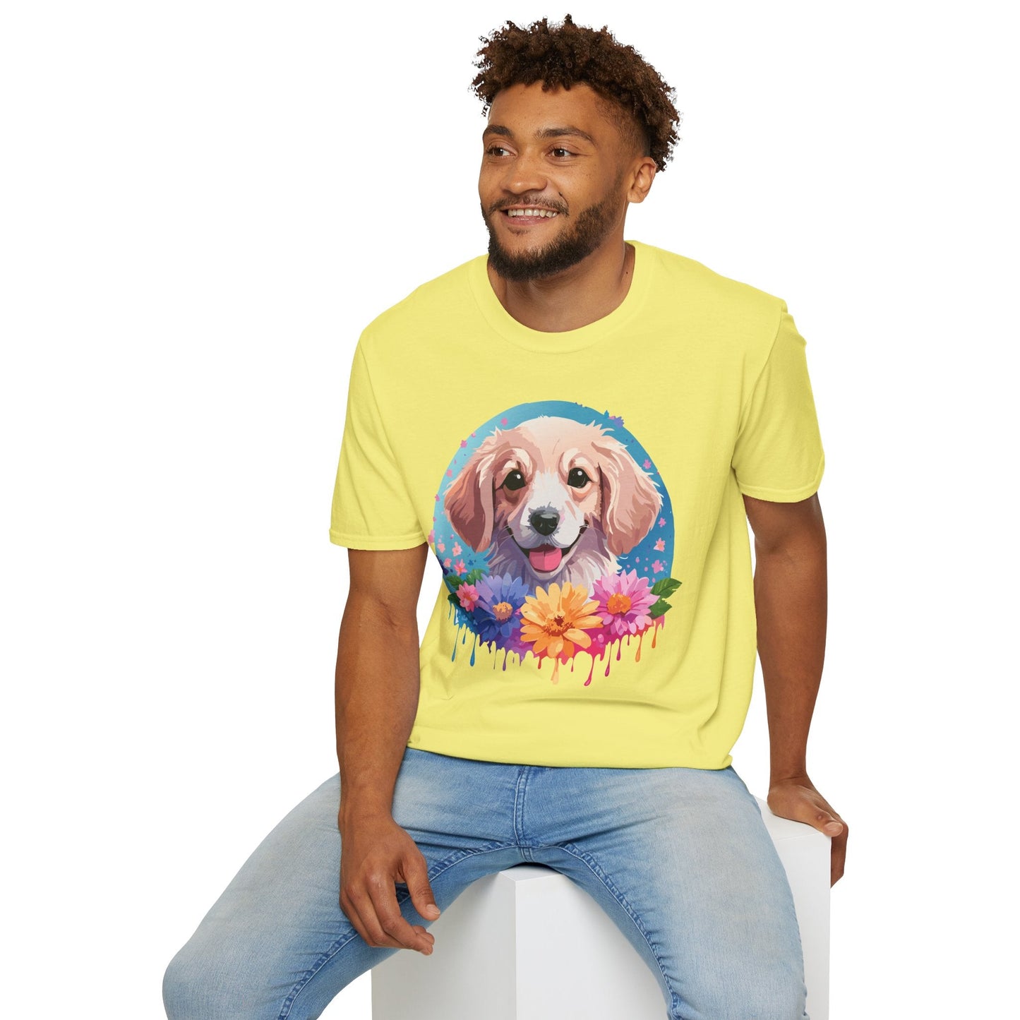 Unisex Dog Shirt Animal Tee Gildan Softstyle 64000 100 Percent Cotton