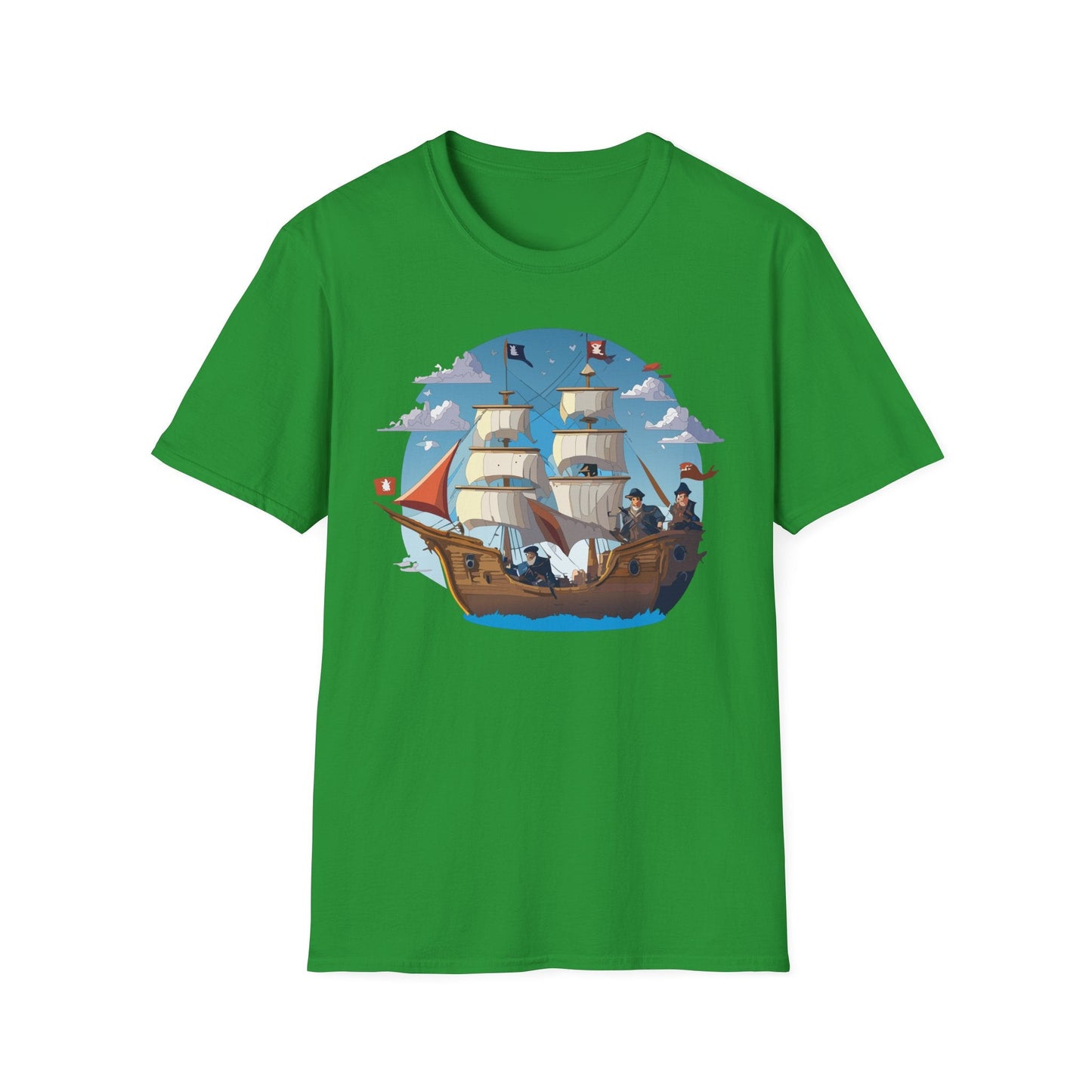 Ship T Shirts Frigate Vessel Tee Unisex Gildan Softstyle 64000 100 Percent Cotton