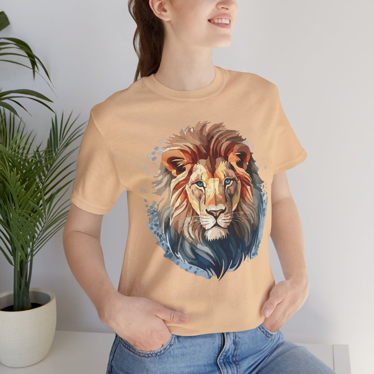 Lion Shirt, Animal Shirt, T-Shirt with Lion, Art Design Tee, Animal Tees, Safari T-Shirt 12