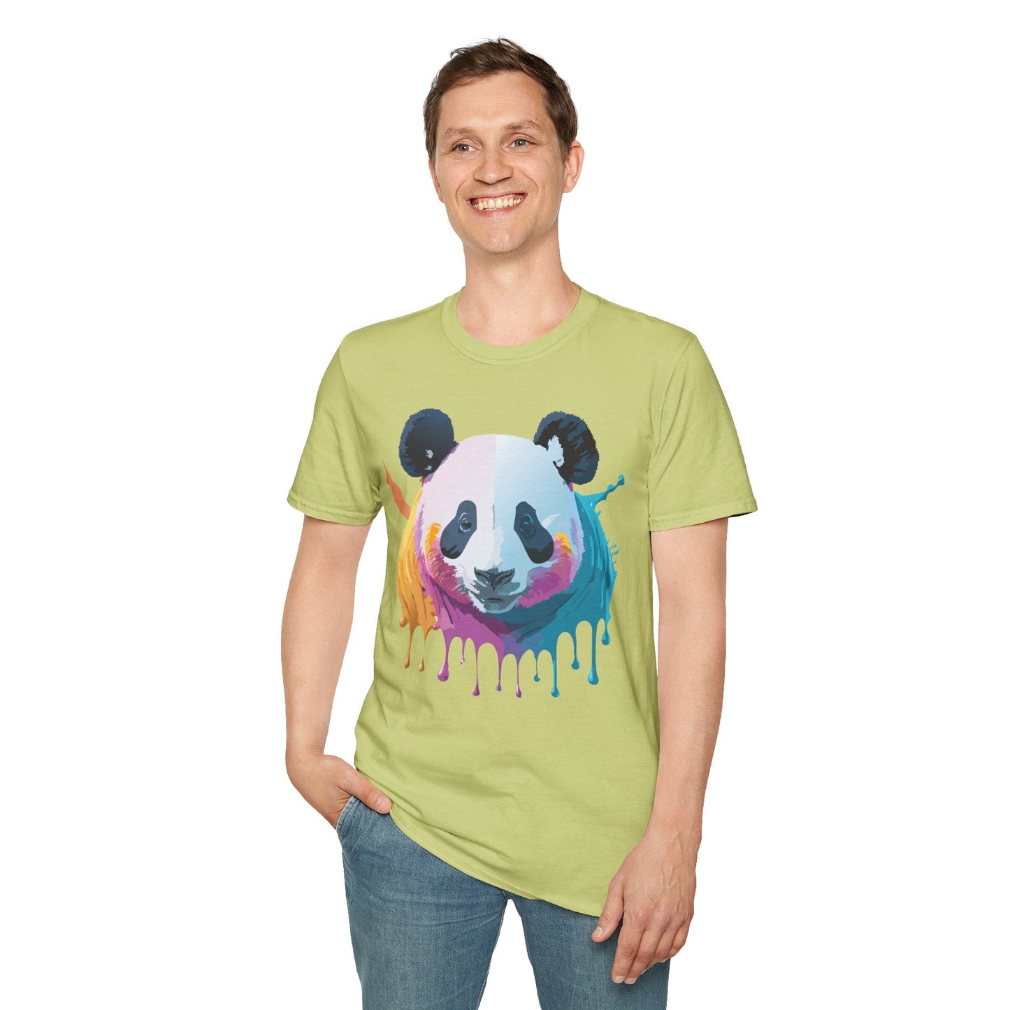 Panda Shirt Unisex T Shirt Softstyle Gildan 64000 100 Percent Ring Spun Cotton Animal Tee