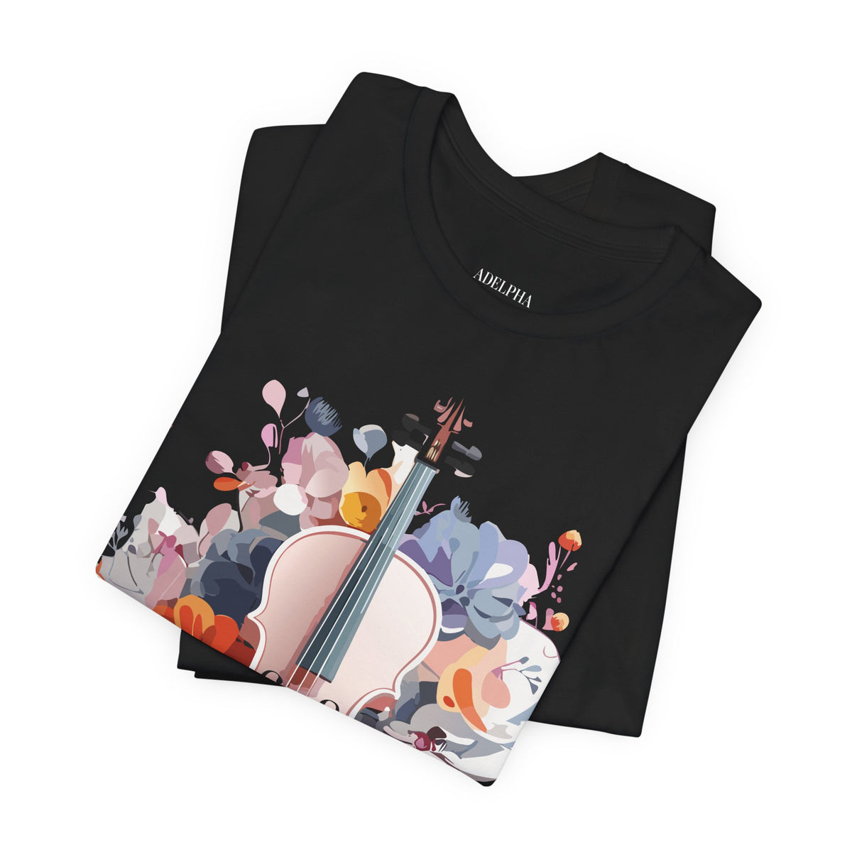 Music Graphic Unisex Cotton Bella+Canvas Tee with Art Design m115