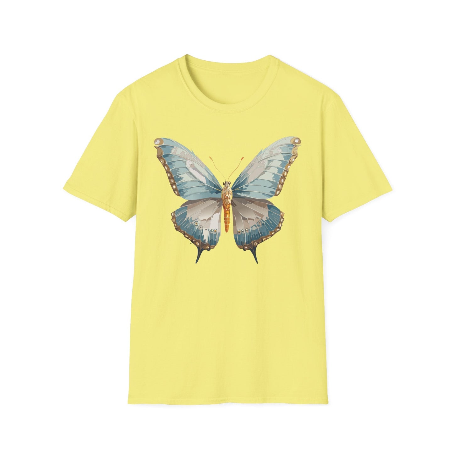 Butterfly Emblem Shirt Unisex T Shirt Gildan Softstyle 64000 Monarch Print Cotton Tee Everyday