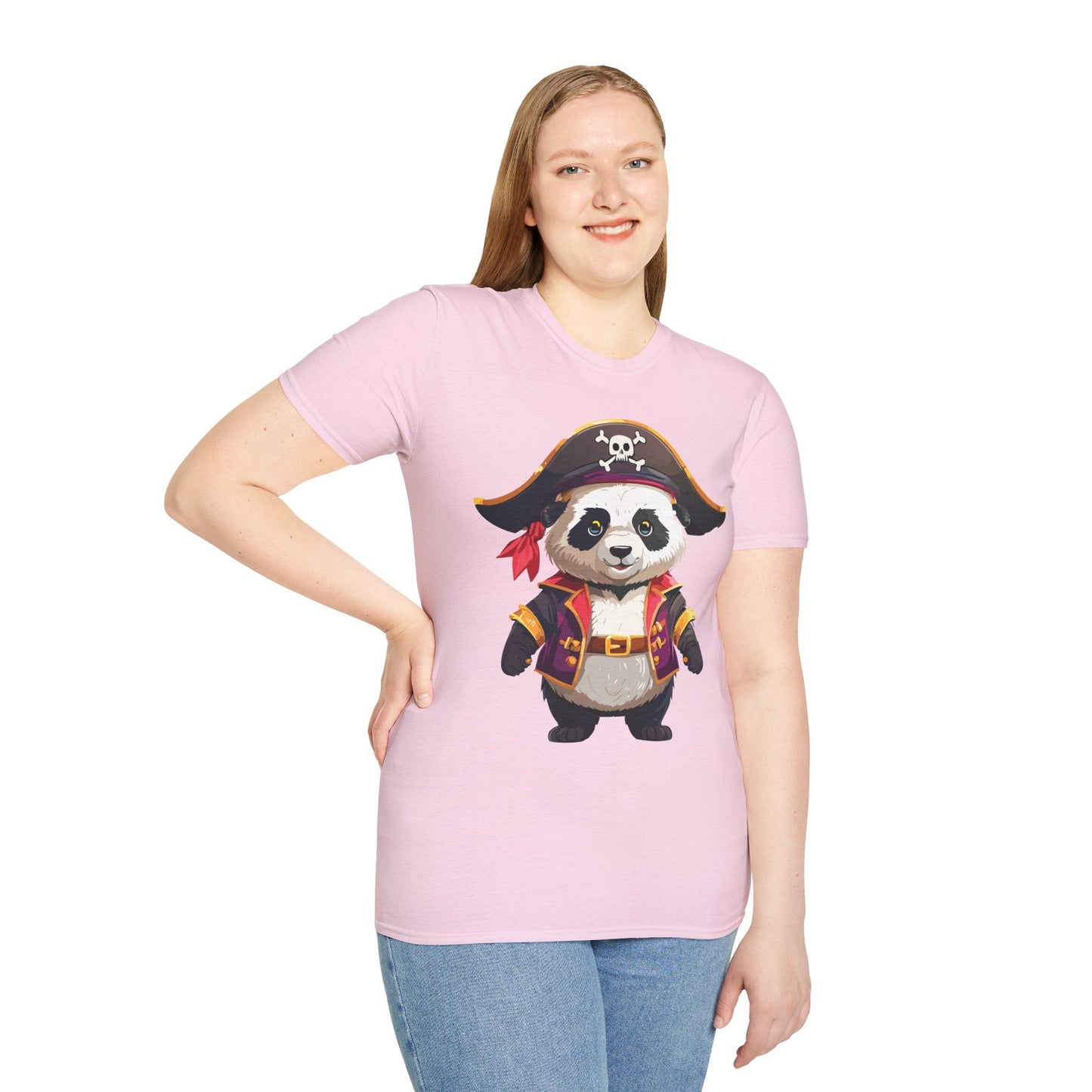 Panda Shirt Unisex Panda Tee Softstyle 64000 Gildan 100 Percent Cotton Animal Tee