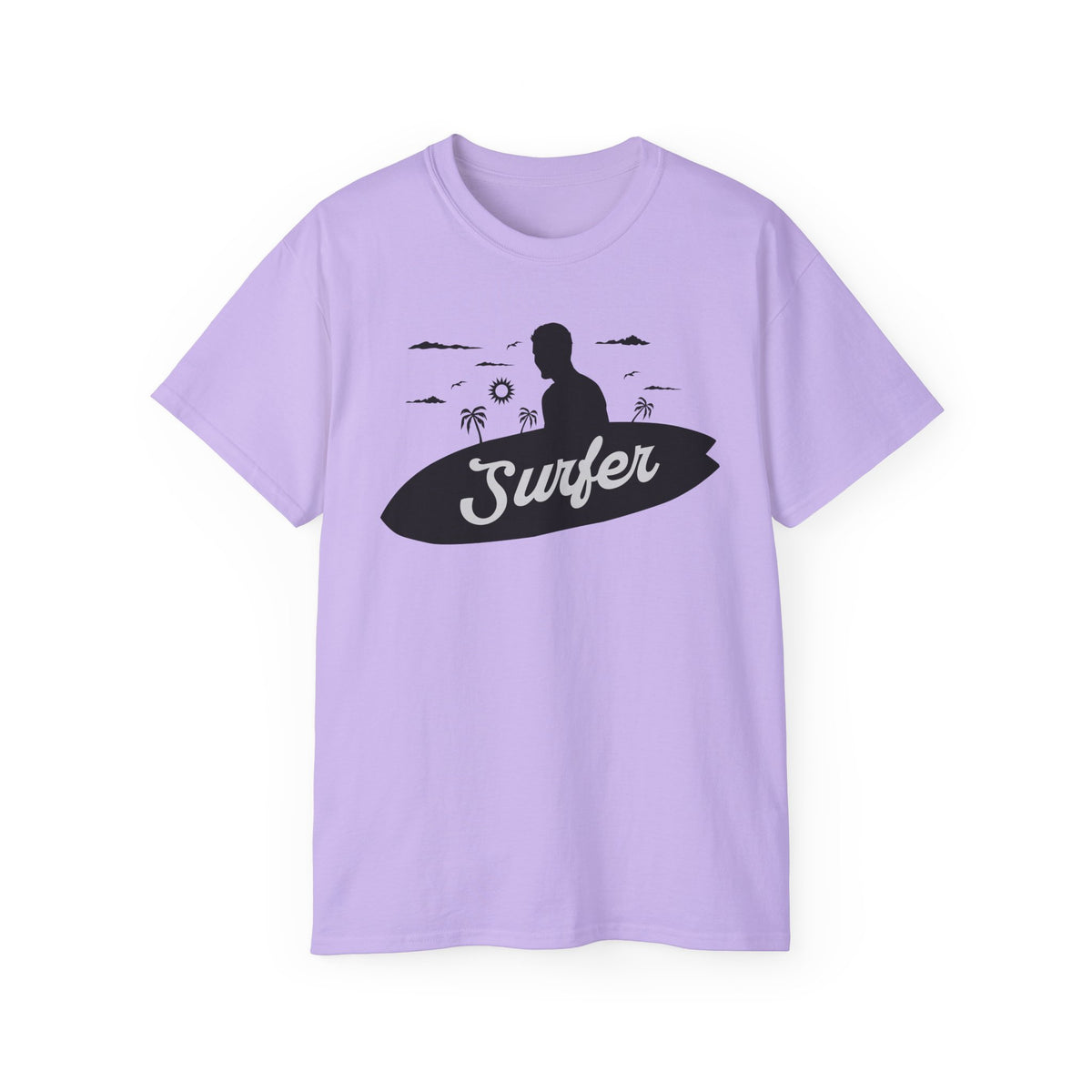 Surfer silhouette surfboard T-Shirt | Beach ocean waves design