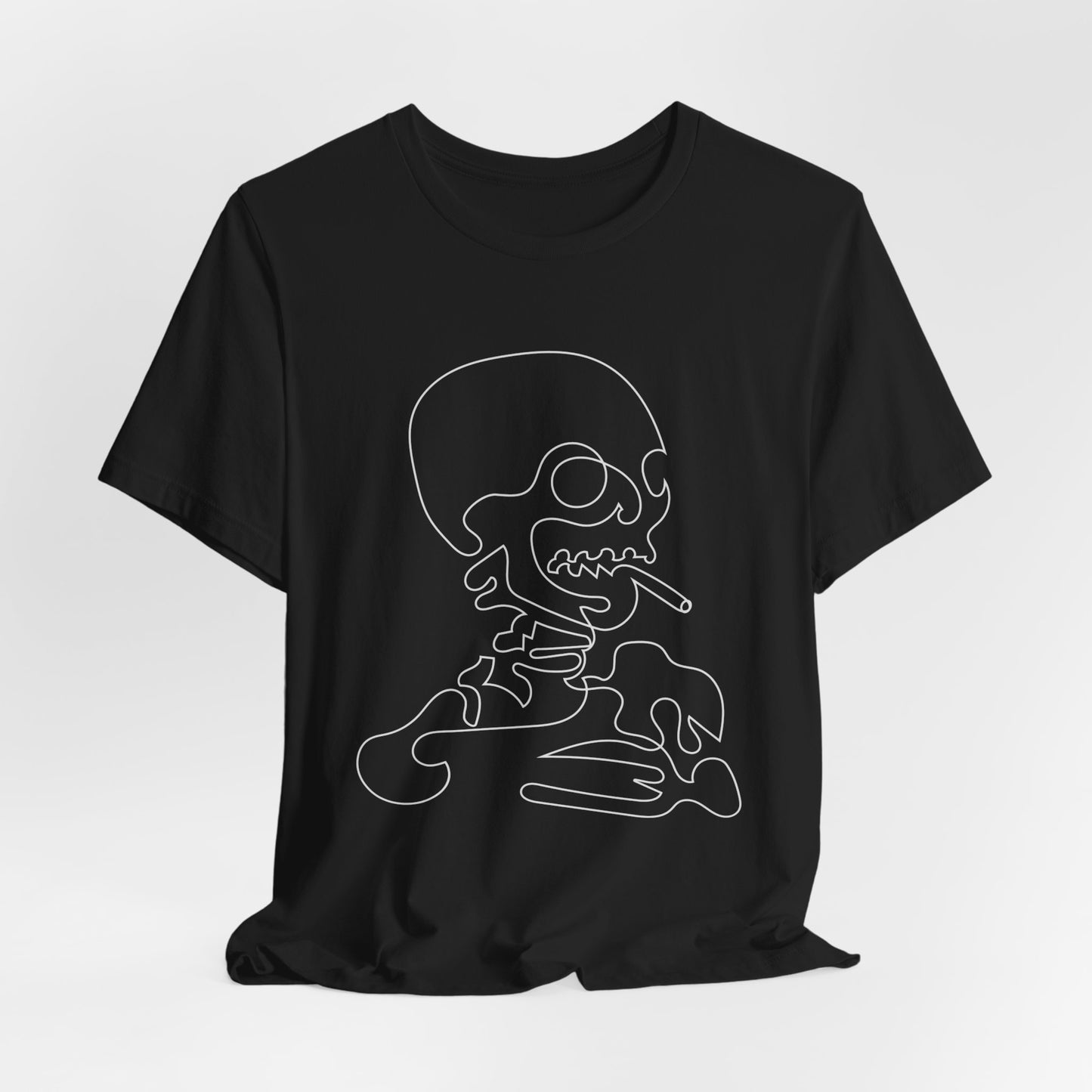 Unisex Cotton Tee Shirt with Skull