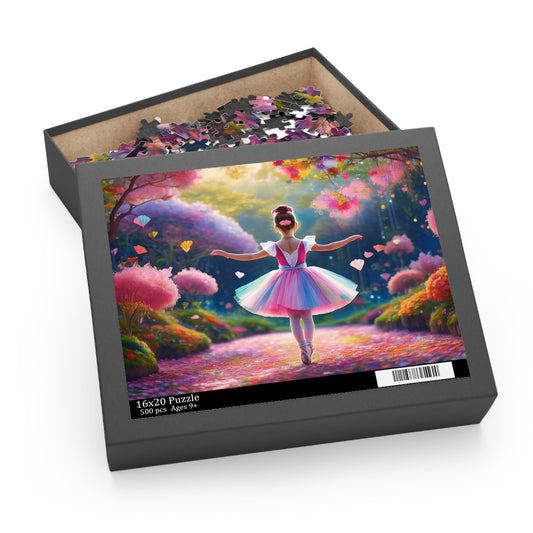 Ballerina Puzzle 500-Chipboard Pieces in Box | Kids Puzzles Size: 16" x 20",  Ages 9+ and Family pn19