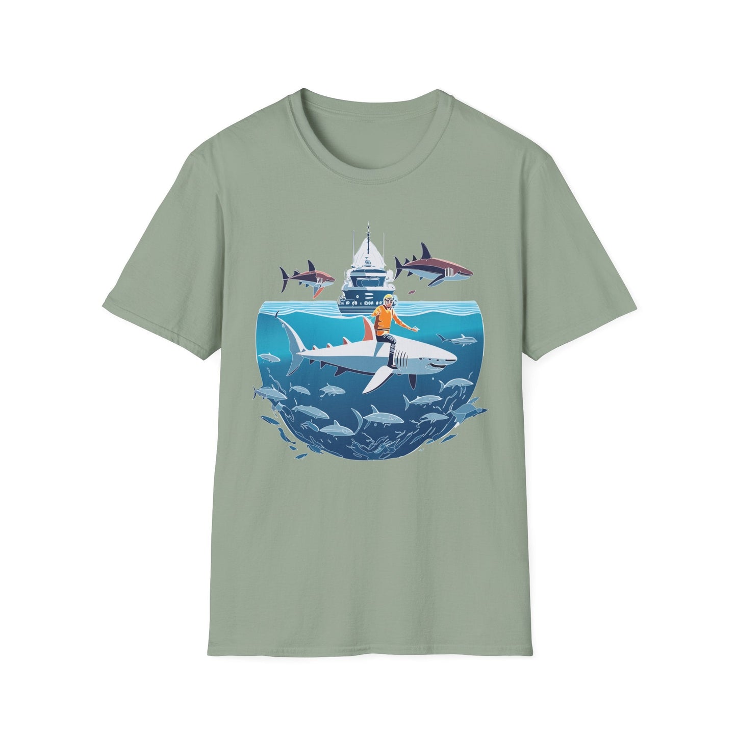 Ocean Graphic Unisex Softstyle Cotton Tee 3