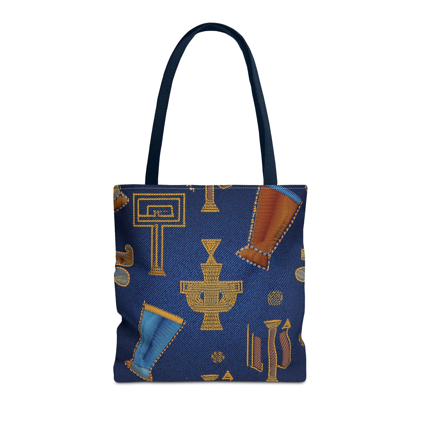 Denim Fabric Imitation Print Unisex Canvas Bag Poly Spun 3 Sizes Tote Bag 185-2