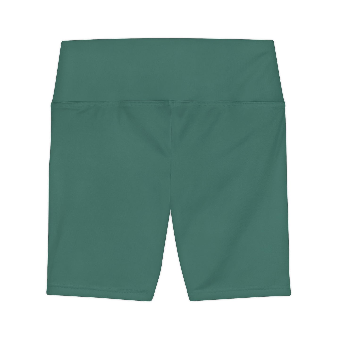 Deep Teal Workout Shorts — High-Waist Women's Active Biker Shorts (Solid Teal)