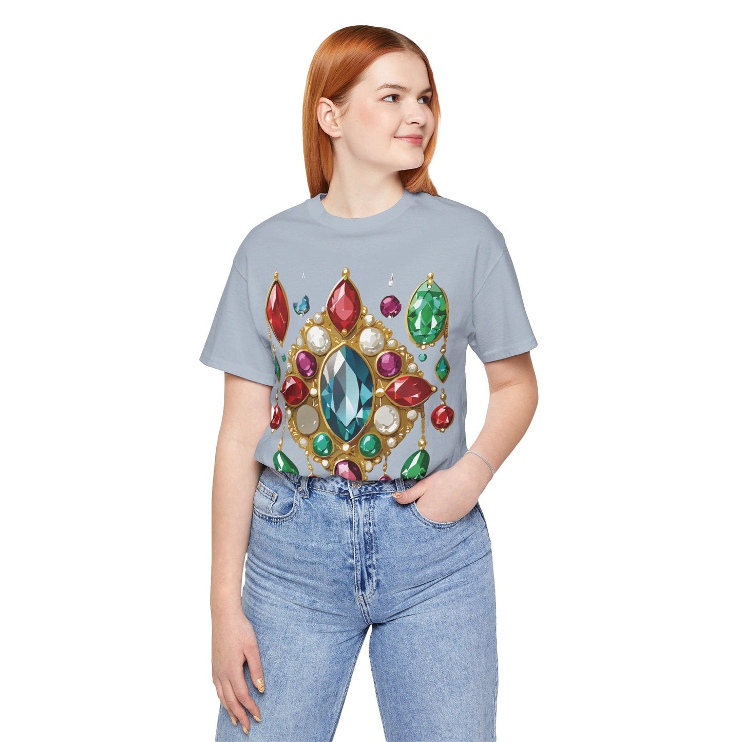 Jewelry Graphic Unisex 100 Cotton Vintage Treasure Art T-Shirt 44