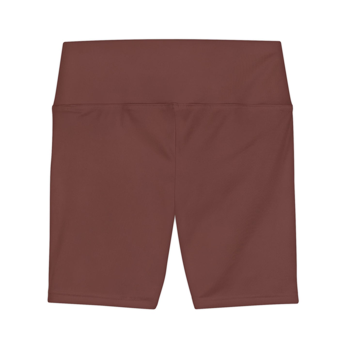 Dark Cooper Workout Shorts — High-Waist Brown Biker Shorts for Women