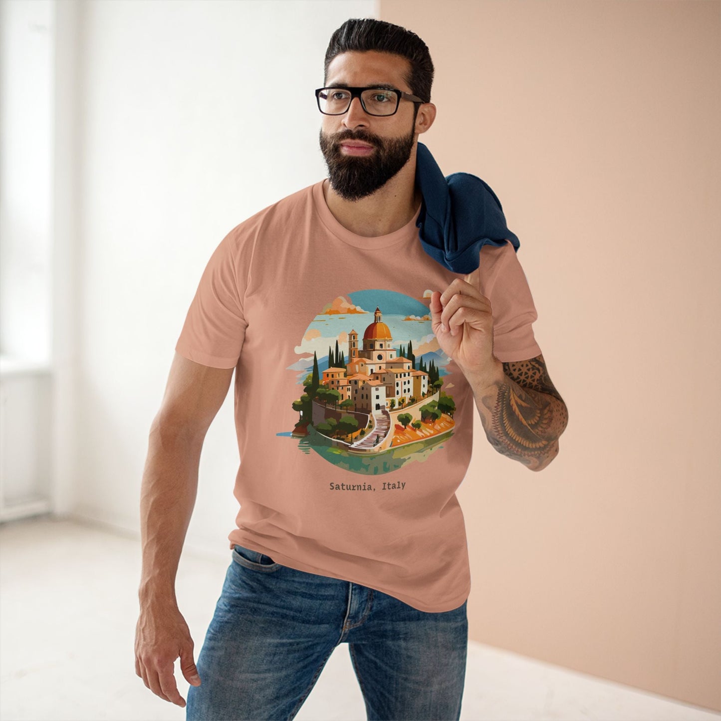 Italy Travel Shirt Unisex Tourist Tee With Original Art Design Retro2Nova Premium Cotton