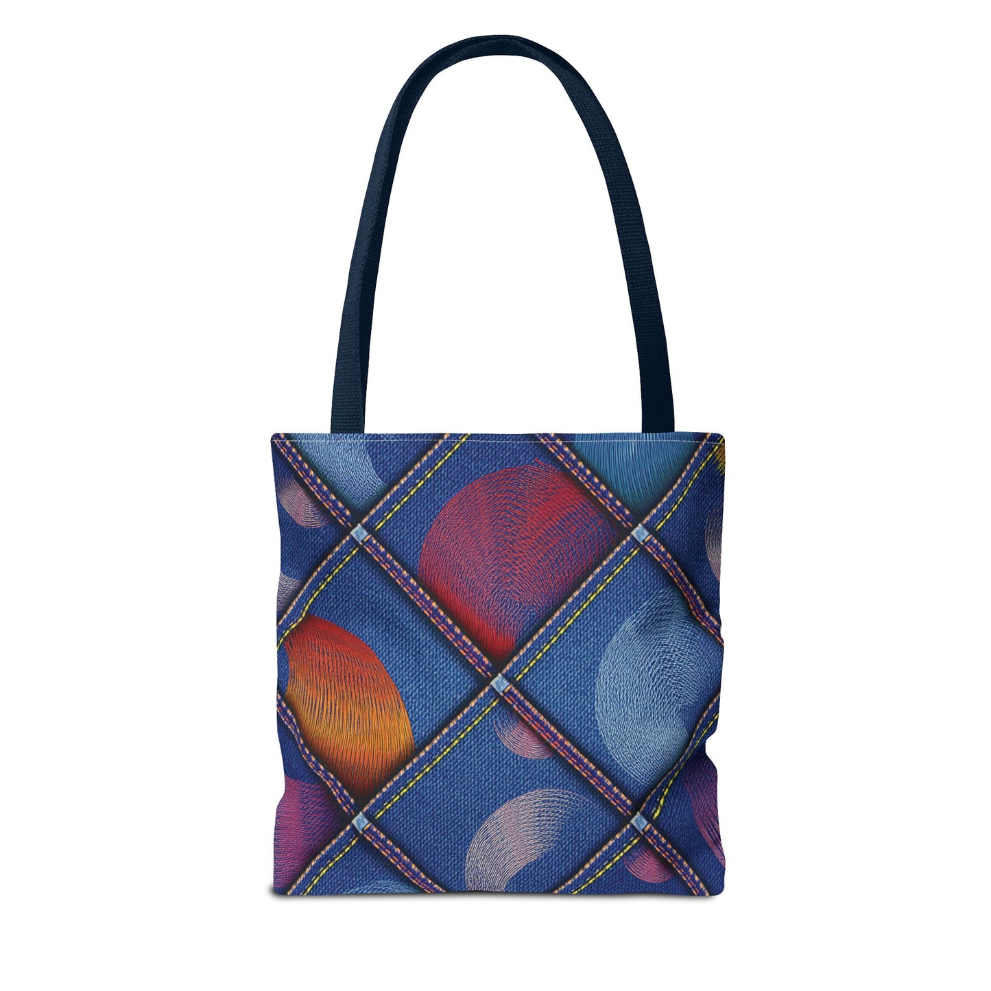 Denim Fabric Imitation Print Unisex Canvas Bag Poly Spun 3 Sizes Tote Bag 186-5
