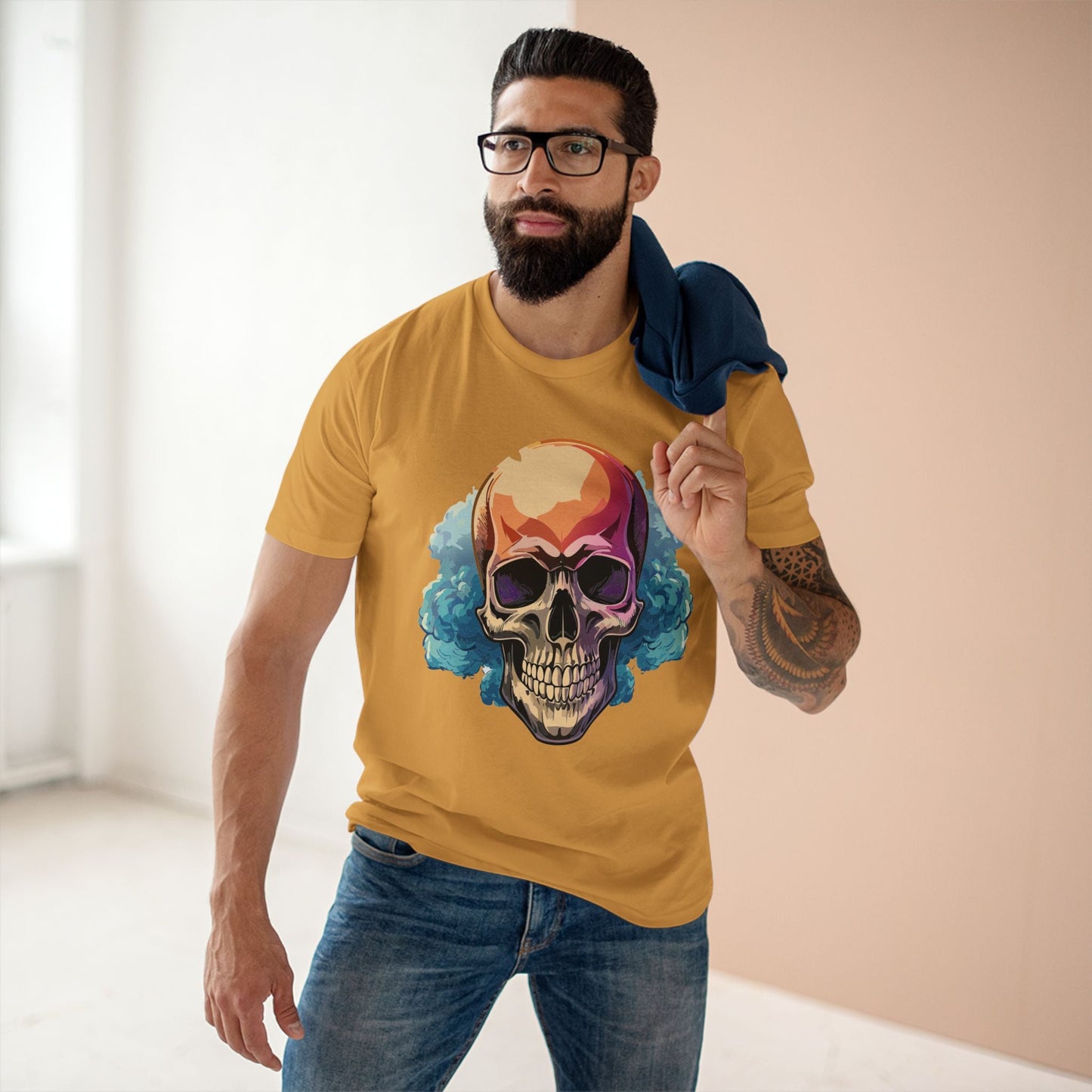 Skull Shirt Skeleton Shirt Unisex Premium Cotton Art Tee From Retro2Nova Original Art Design