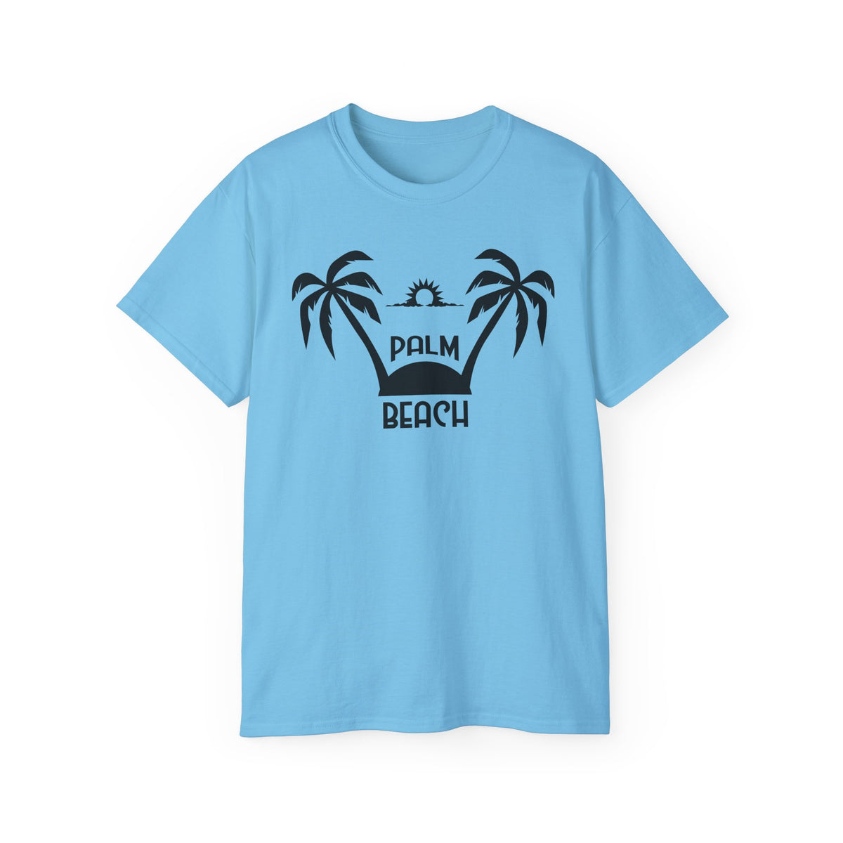 Palm Beach palm trees tee | Retro sunset graphic shirt