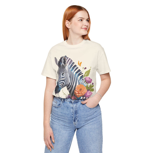 Zebra Graphic Unisex 100 Cotton Vintage Animal Art T-Shirt 7