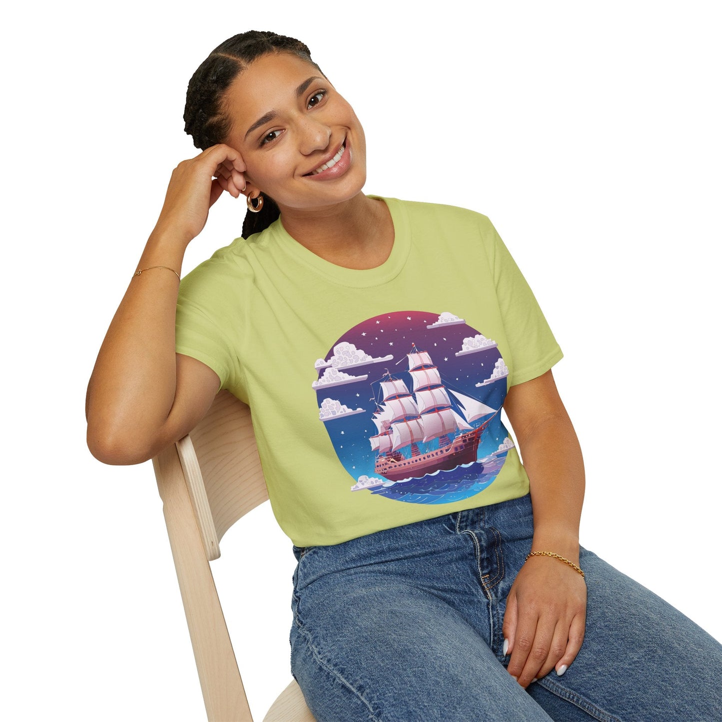 Ship T Shirt Frigate T Shirt Vessel Tee Shirt Unisex Softstyle 100 Percent Ring Spun Cotton