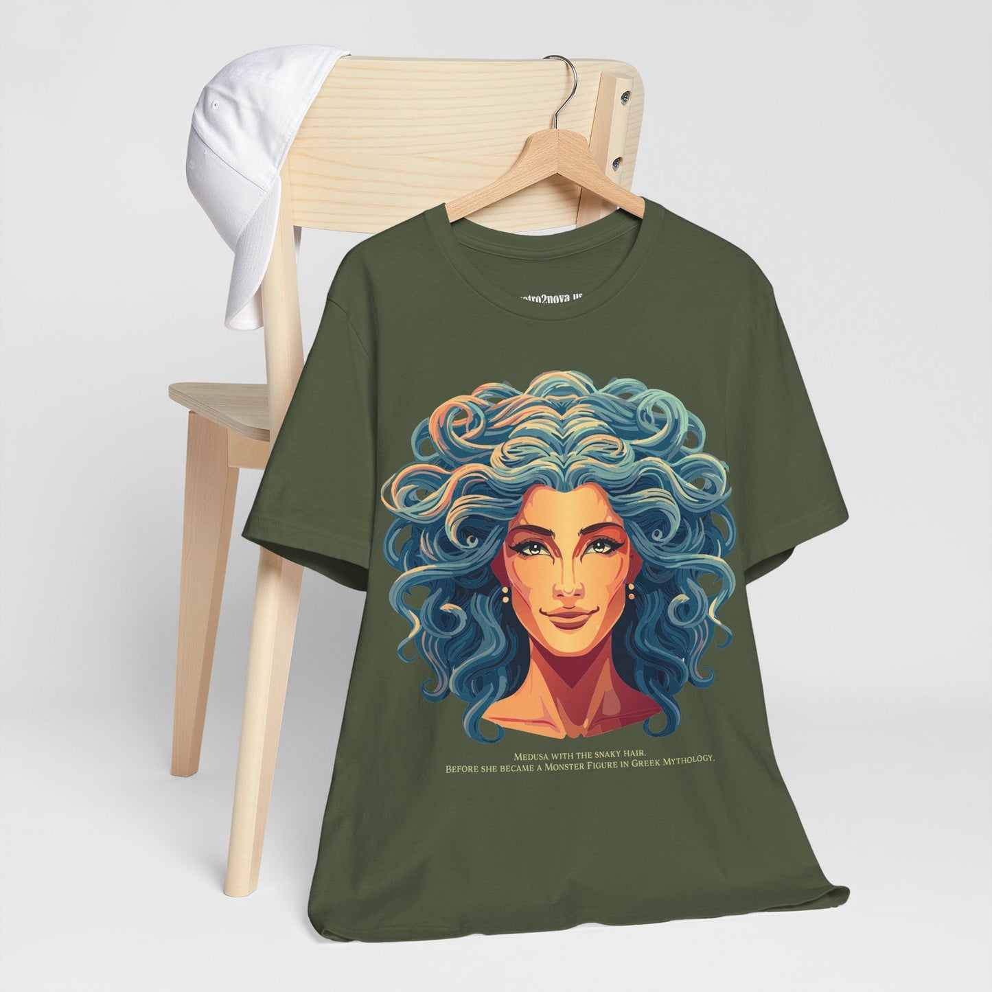 Medusa Goddess Shirt Unisex Graphic Tee by Retro2Nova Vintage Style Cotton Short Sleeve
