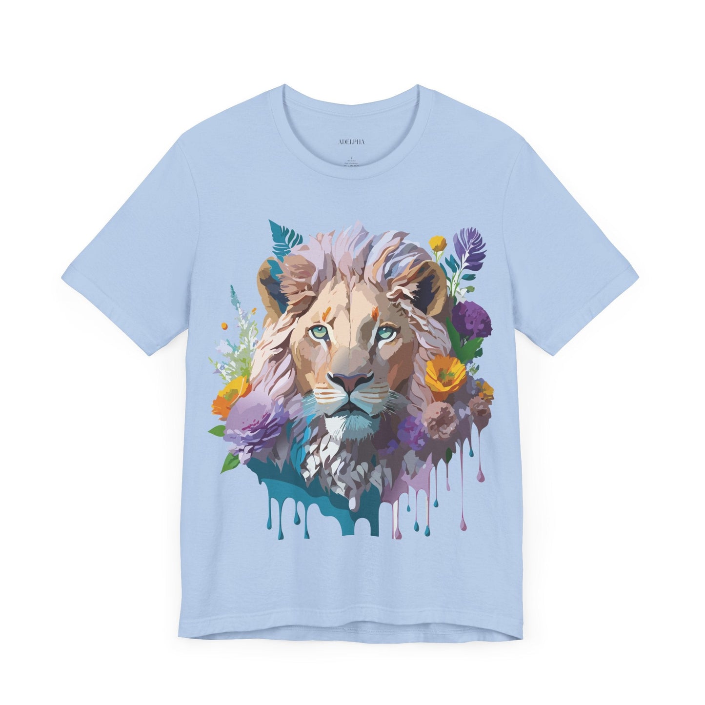 Lion Graphic Unisex 100 Cotton Vintage Animal Artwork Tee 3