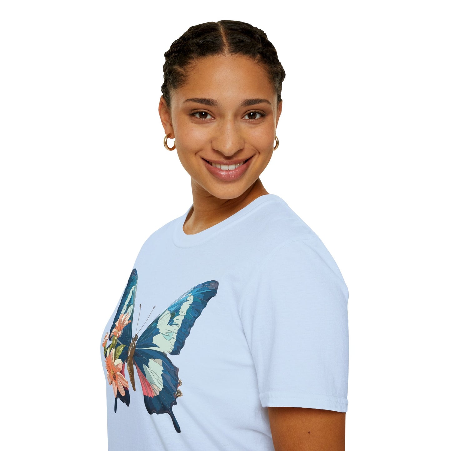 Butterfly Themed Unisex T Shirt Monarch Design Softstyle 64000 100 Cotton Tee For Everyday Comfort