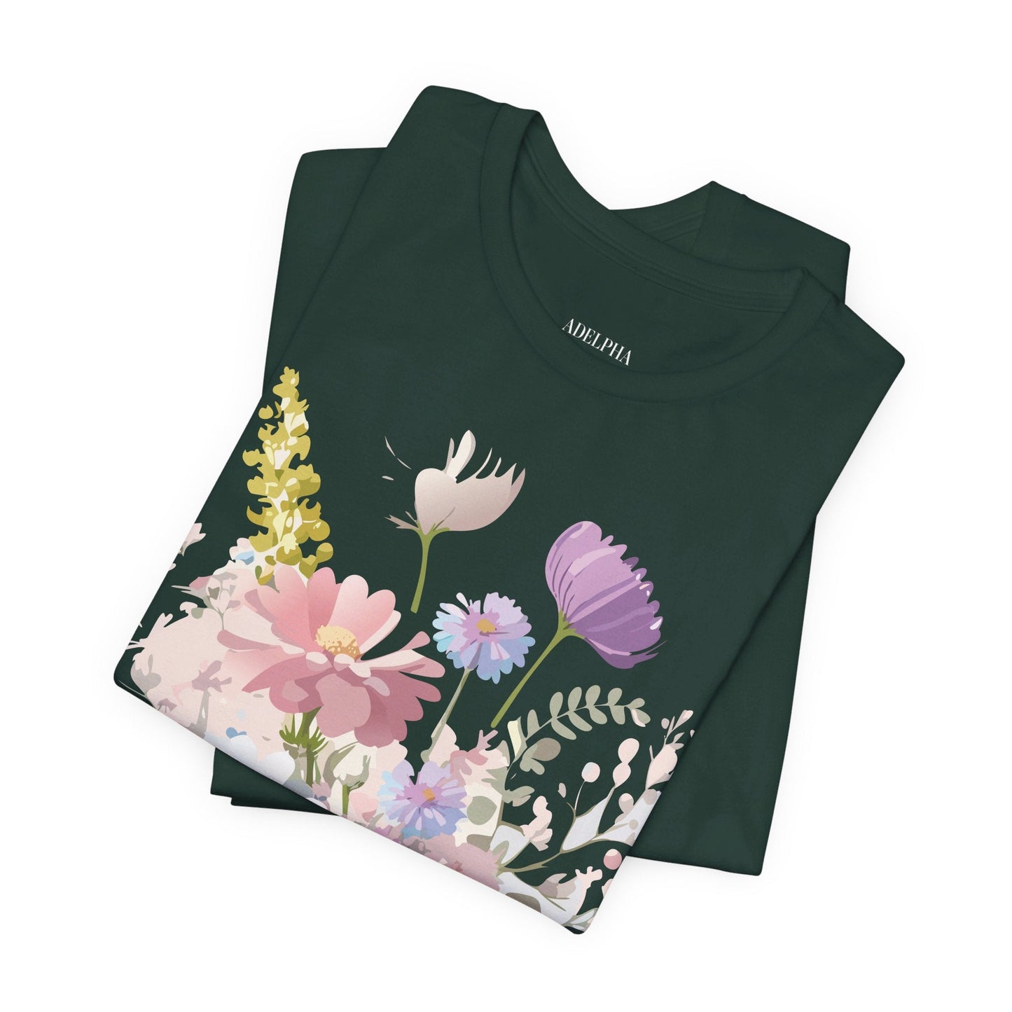 Adelpha Floral Graphic T Shirt Unisex Jersey Short Sleeve Art Design Vintage Inspired Premium