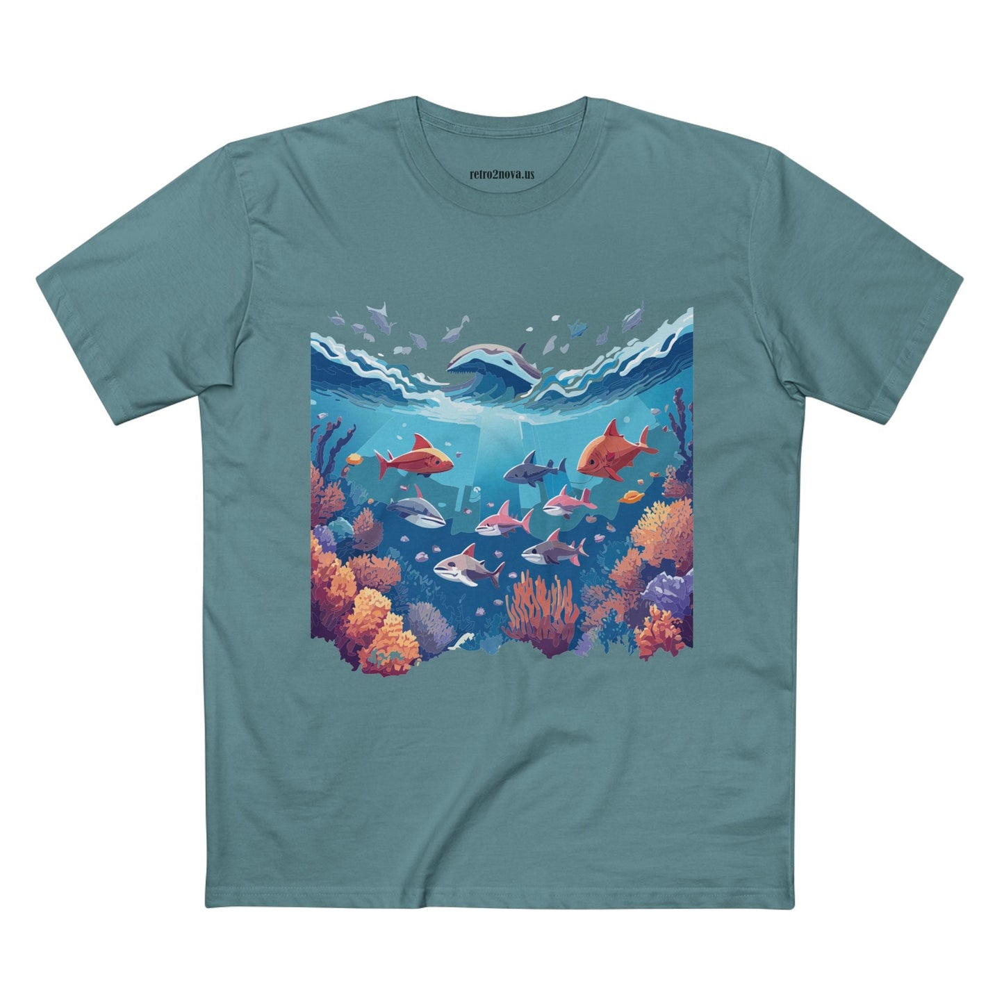 Ocean Shirt Ocean Pacific OP2 Unisex Premium Cotton Art Tee With Original Design Retro2Nova