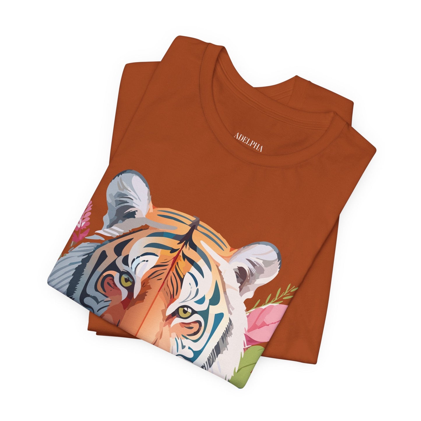 Tiger Graphic Unisex 100 Cotton Vintage Art with Animal Tee 13