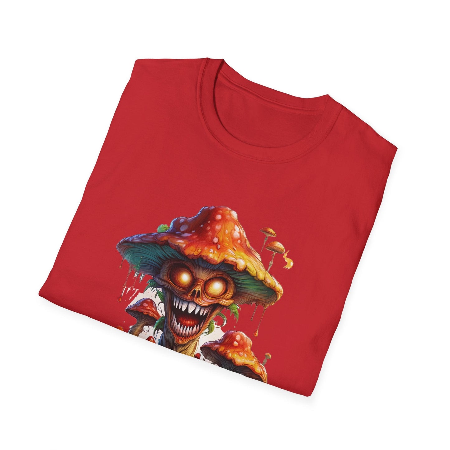 Funny Mashroom Graphic Unisex Softstyle Cotton With Cartoon Illustration Design 4