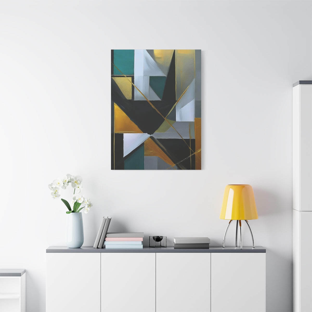 Abstract Geometric Painting Print Canvas 20x24,20x30,24x30 24x32,24x36,30x40 32x48,36x48,40x60 Pine-Wood Inner Frame ABS-77