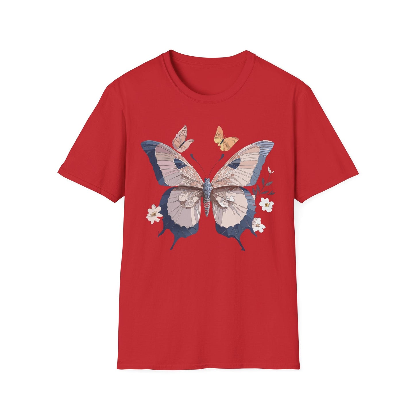 Butterfly Shirt Unisex T Shirt Monarch Print Gildan Softstyle 64000 Cotton Tee Quality