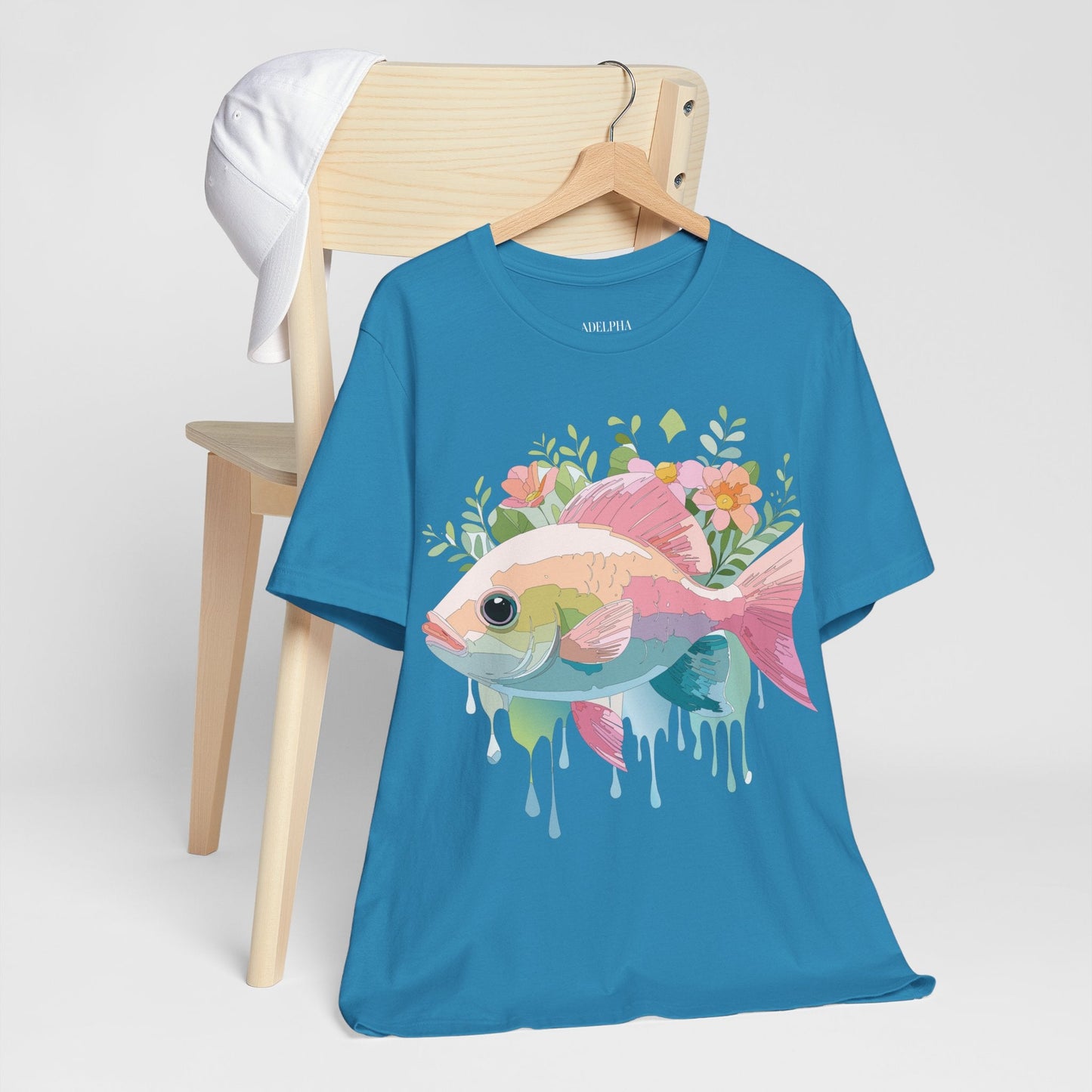 Fish Graphic Unisex 100 Cotton Vintage Artwork Tee 1