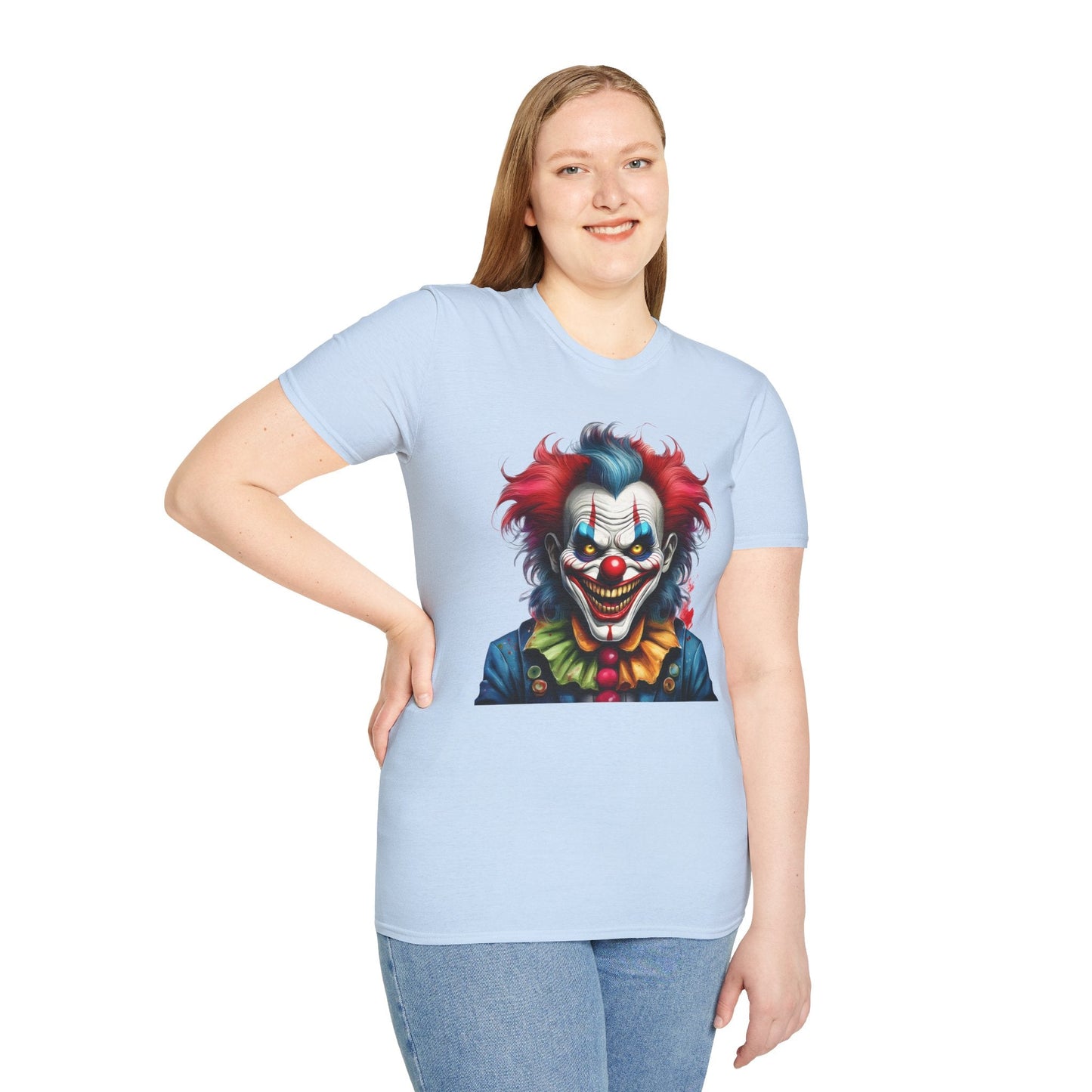 Unisex Clown Shirt Funny Man Tee Circus Theme Shirt Scary Man Shirt Softstyle Comfort