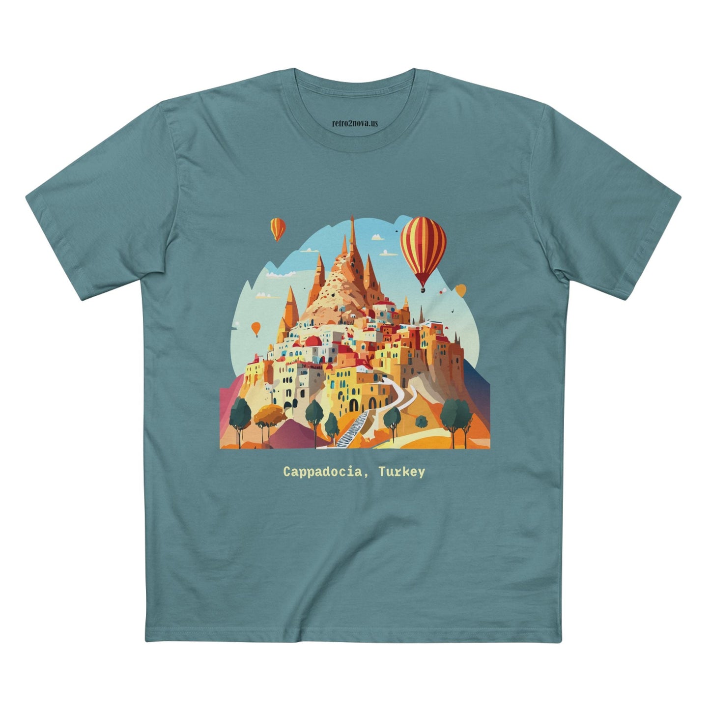 Travel Shirt Cappadocia Shirt Tourist Shirt Unisex Premium Cotton Tee Original Art Design Retro2Nova