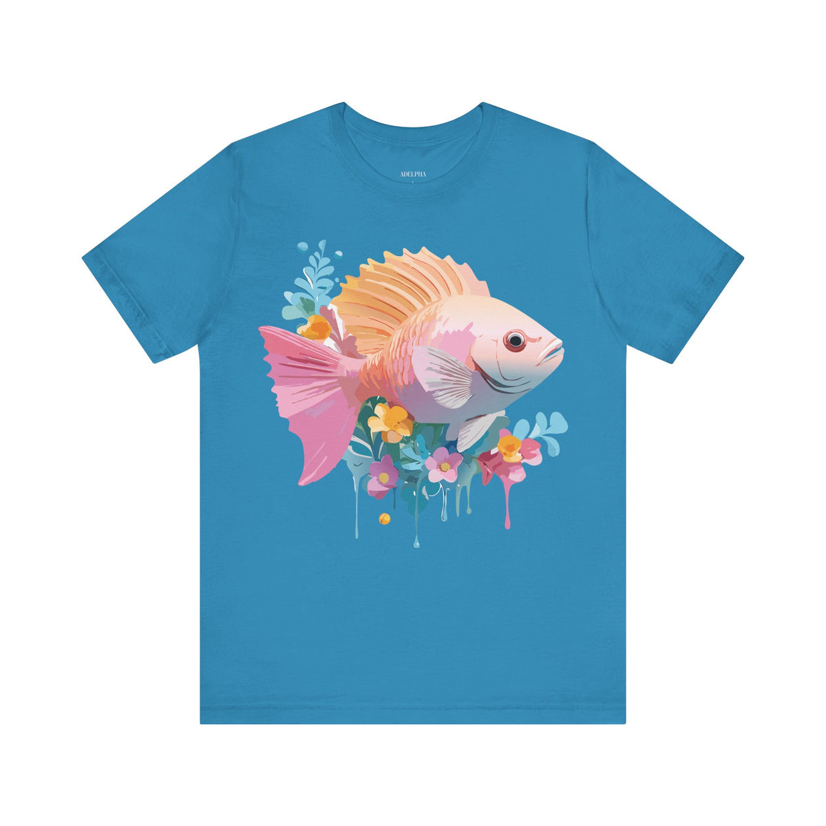 Fish Graphic Design Tee Bella+Canvas Unisex 100 Cotton Tee Shirt a101